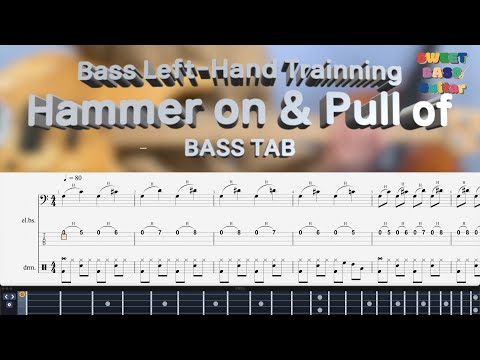 베이스 왼손 테크닉 훈련(해머링온과 풀링오프) Bass Left and technique(hammer on & Pull of) - Sweet bass