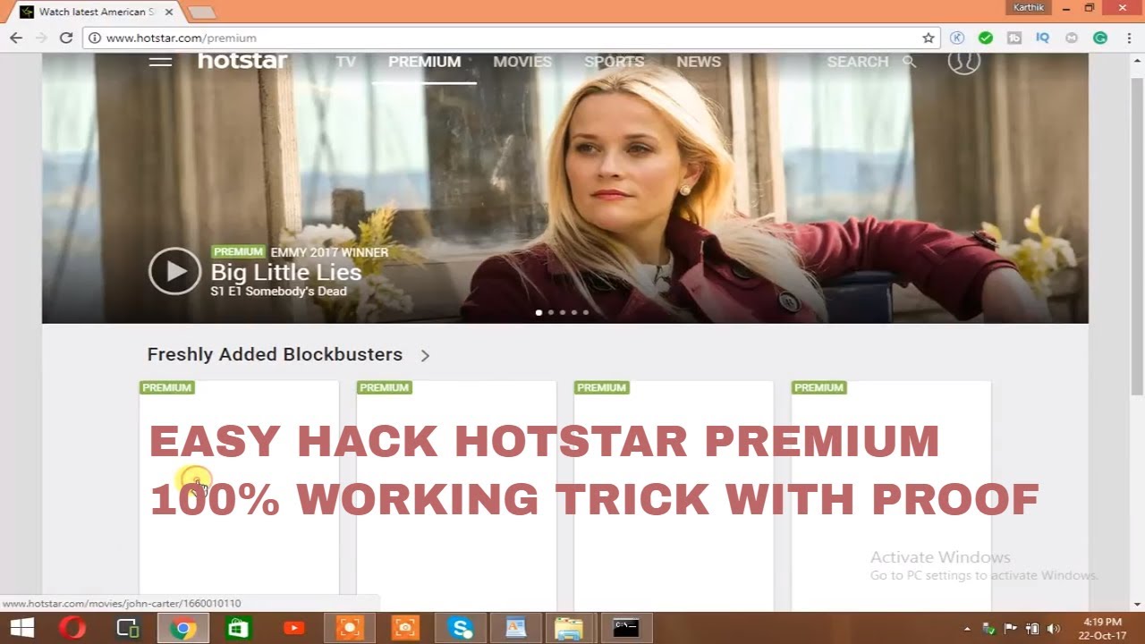 hotstar premiun hack 100 working with proof added YouTube