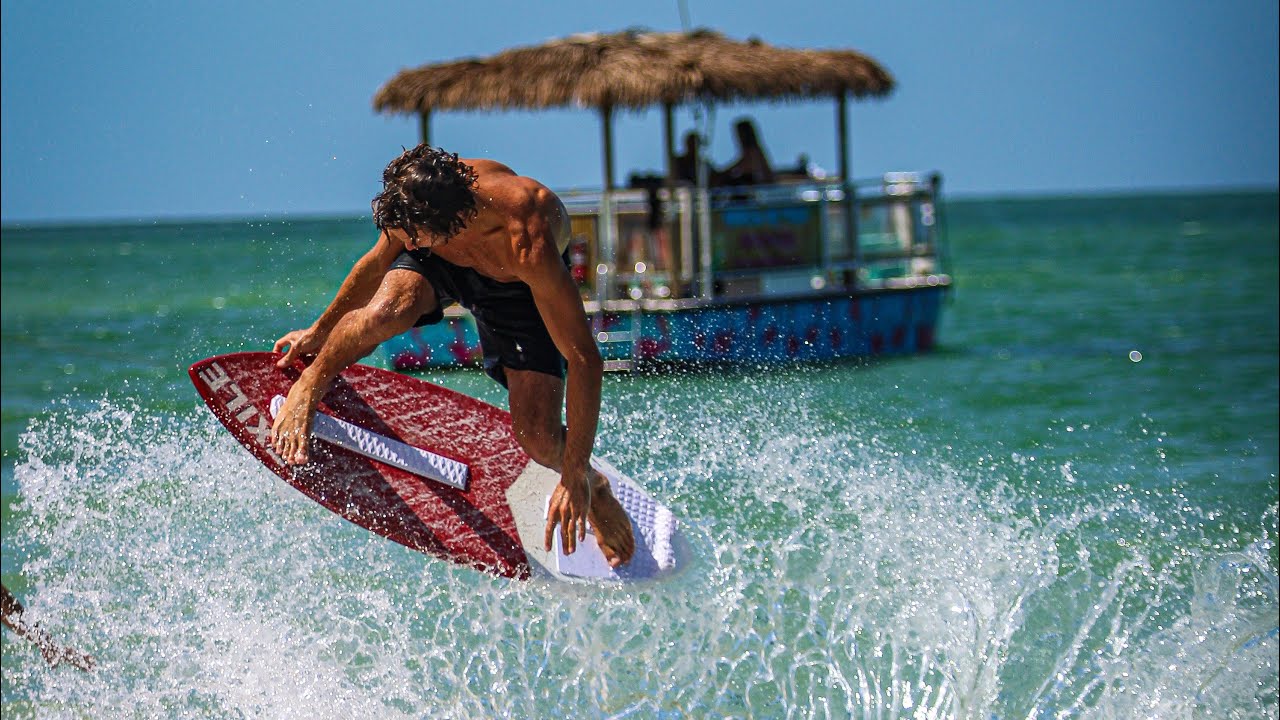 POV Skimboarding perfect lines in Florida