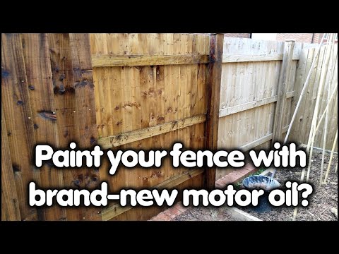 Painting My Garden Fence with Brand New Motor Oil - The Results