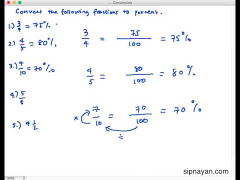 CV05 How to Convert Fractions to Percent Part 1 - YouTube
