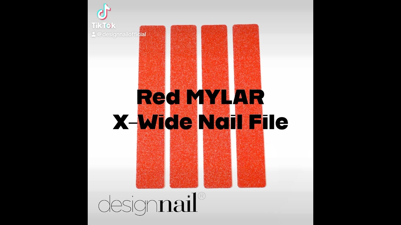 🎈Salon-Quality Nail Filing at Home with the Red X-Wide MYLAR Nail File!🌶️