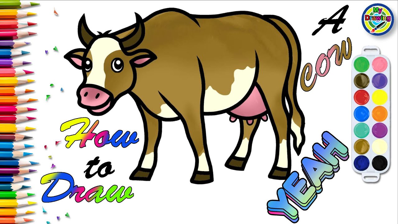 How to draw a Cow || Easy Cow drawing || 