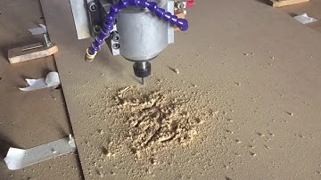 DIY CNC Router - Machining a sign paint stencil ( 3mm MDF ) UCCNC.