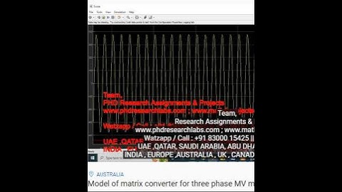 Model of matrix converter for three phase MV motor driver -  matlab simulink