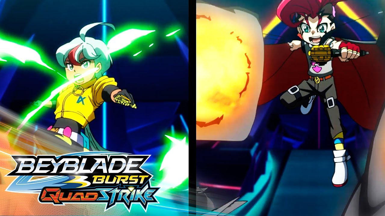 BEYBLADE BURST QUADSTRIKE | Ep.17 Batalhas em Chamas! Arena Etérea! | Ep.18 Escuridão à Solta!