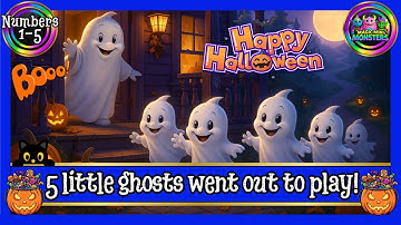 5 little ghosts went out to play! | Halloween Fun | Magic Mini Monsters #magicminimonsters