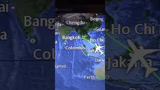 Flight route from Sydney-Bangkok-Delhi #travel