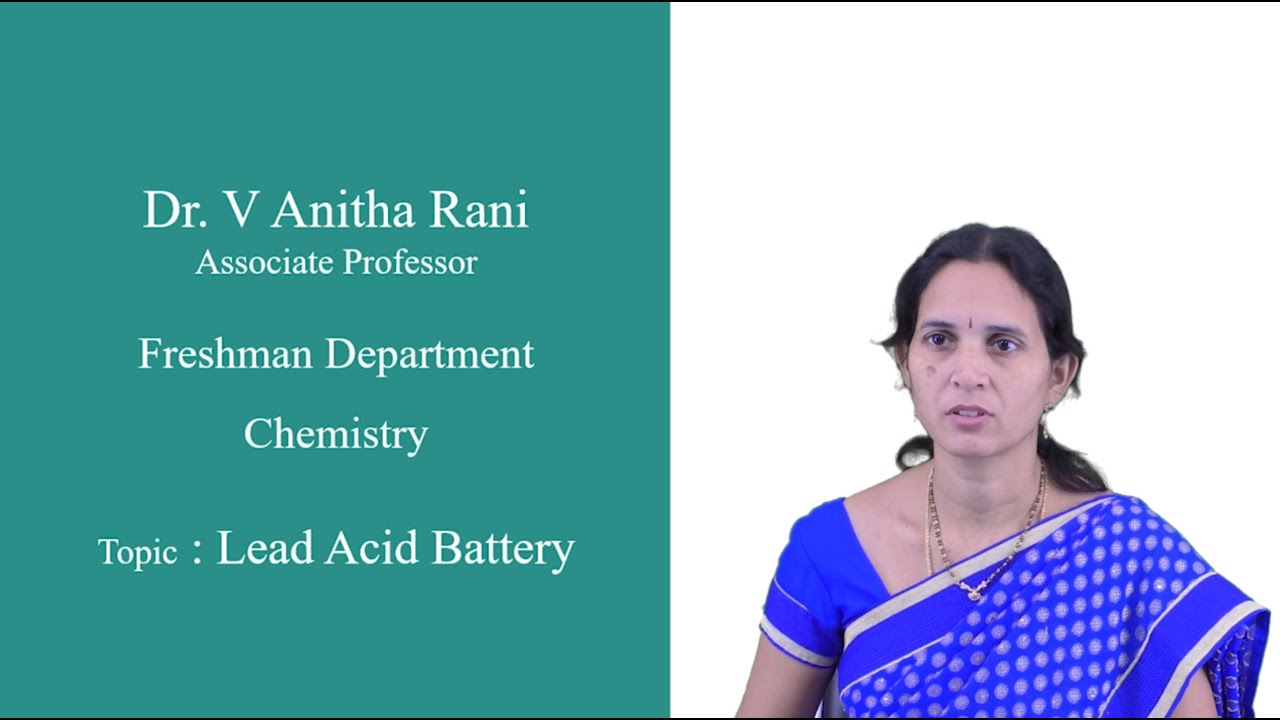 Lead Acid Battery by Dr V Anitha Rani - YouTube
