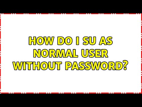 How do I su as normal user without password?