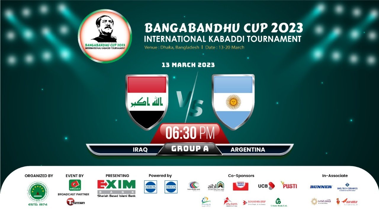 Iraq VS Argentina Bangabandhu Cup 2023 International Kabaddi