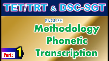 TET/DSC SGT English Methodology –Phonetic Transcription Part 1