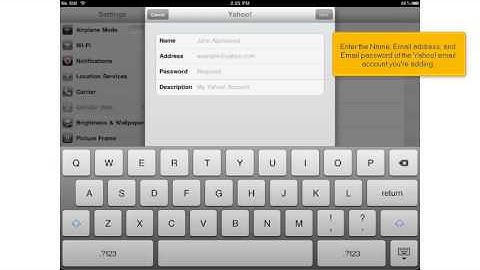 Setting up a Yahoo! email account on your iPad