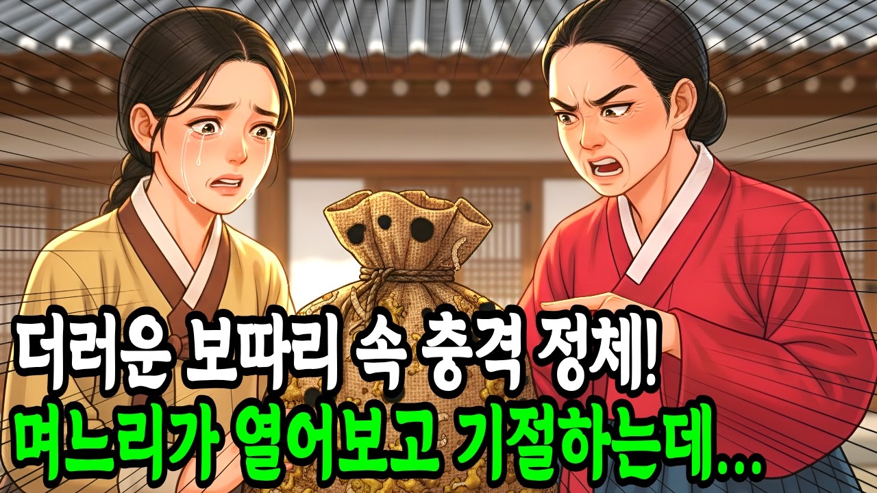 시어머니가 던진 더러운 보따리를 친정에 간 며느리가 열어보고 그만 오열 하고 마는데... | 야담 | 민담 | 옛날이야기 | 오디오북