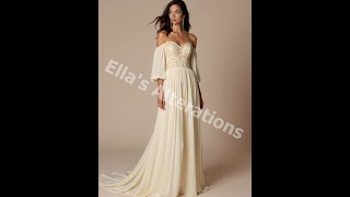 Channel Your Inner Princess: Off-the-Shoulder Sweetheart Satin Wedding Dress Inspiration. screenshot 5