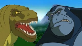 (KONG VS T REX ANIMATED VERSION 🦍🦖)