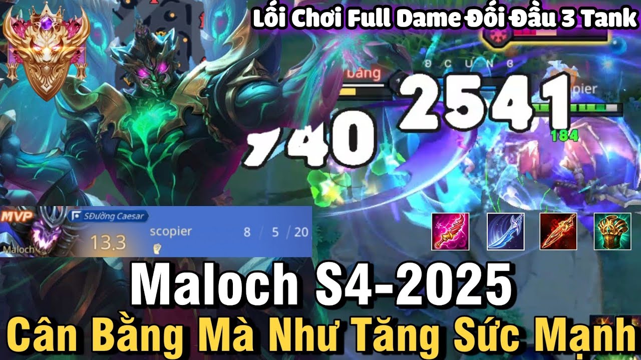 Maloch S4-2025 Liên Quân Mobile | Cách Chơi, Lên Đồ, Phù Hiệu, Bảng Ngọc Cho Maloch S4 2025 Đi Top