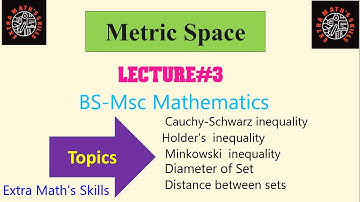 Metric space || Lecture#3 | Cauchy-Schwarz | Holder