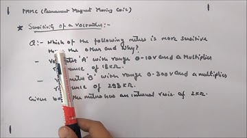 Sensitivity of a Voltmeter - Electrical Measuring Instruments