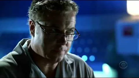 Grissom and Doc Robbins Singing in the Lab