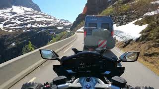 BMW K 1600 GTL 2023. Driving up Trollstigen in Norway. Ending at the Linge ferry.