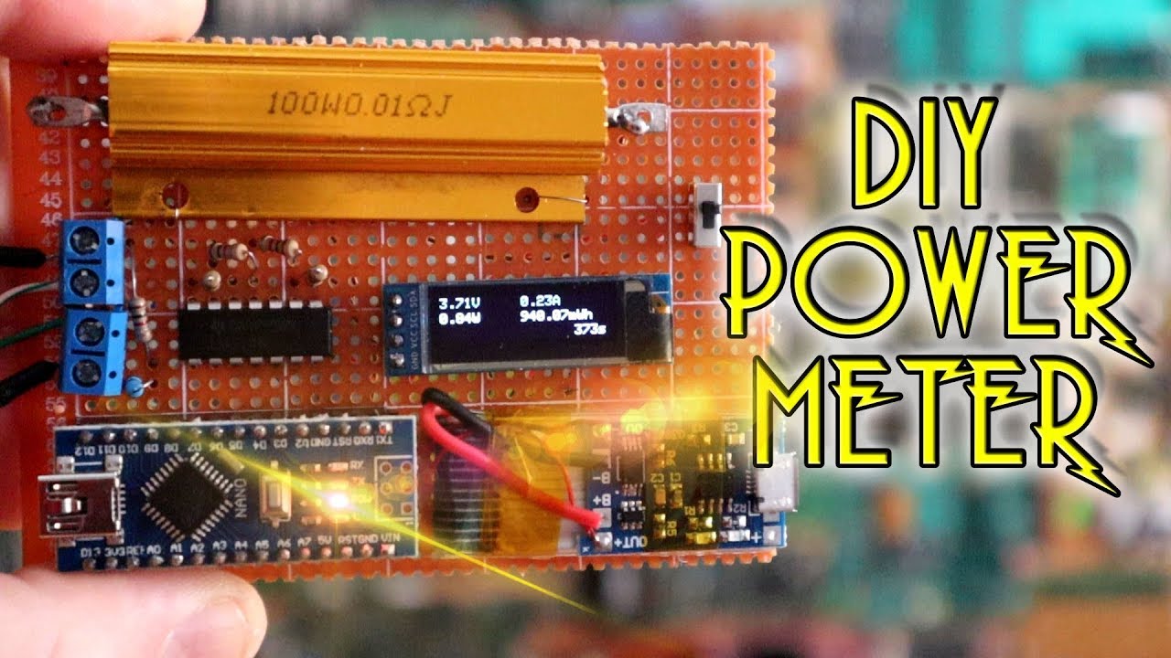 DIY Arduino power/energy meter - YouTube