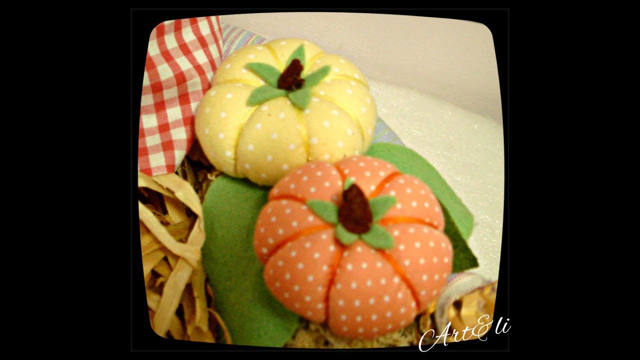 Abóbora feita em tecido para aplique - Como fazer ?
