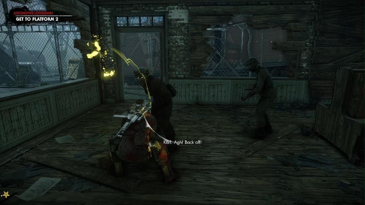 Zombie Army 4: Dead War. Locomotive lockdown, brutal difficulty 4p enemy spawn