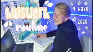 MIJN HUISWERK ROUTINE 2020 *plannen, motivatie en tips* ll Daniel