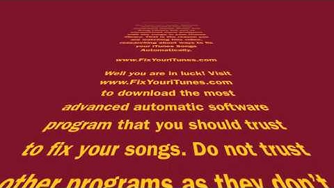 Fix iTunes Music Automatically Now - Automatically Fix iTunes Music!