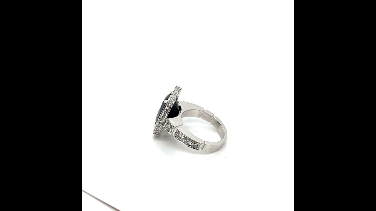 Canturi 12ct Sapphire and Diamond Halo Dress Ring