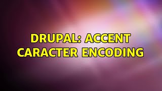 Celebrity Drupal: Accent caracter encoding Profile