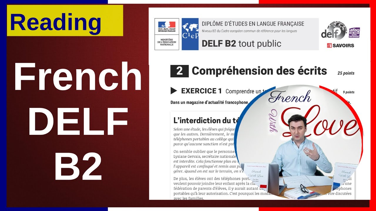 DELF B2 Compréhension des écrits How to Prepare for B2 French Reading Exam YouTube