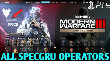 All Specgru Operators Call of Duty Modern Warfare 3 Vault Edition Specgru Operators | MW3 Operators