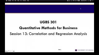 Correlation and Regression analysis (Part one)