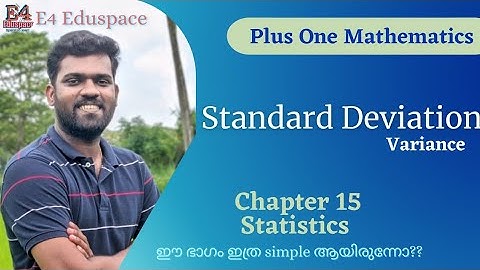 Variance and Standard deviation Malyalam|+1 maths chapter 15 malayalam |+1 maths statistics