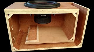How to Make L-Port Plywood Subwoofer Box - DIY