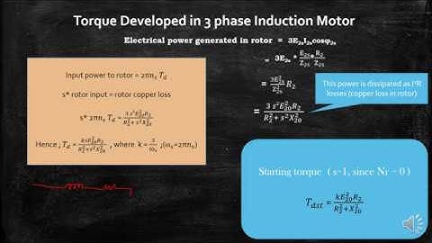 Lecture 07 THREE PHASE INDUCTION MOTOR  condition for maximum torque