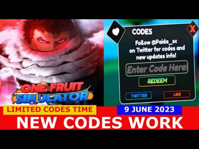 NEW ONE FRUIT SIMULATOR CODES 2023