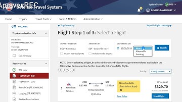Updated DTS Authorization 4 - Flight Selection
