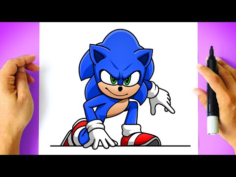 Como DESENHAR o SONIC 2 - Como DIBUJAR a SONIC 2 - How to DRAW SONIC - Sonic the Hedgehog 2 Movie