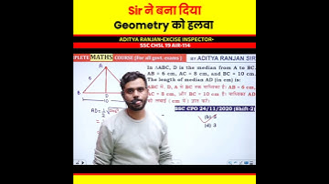 बना दिया हलवा 😱 Geometry by Aditya Ranjan Sir Maths | SSSC GD CGL MTS | Rankers Gurukul #maths #ssc