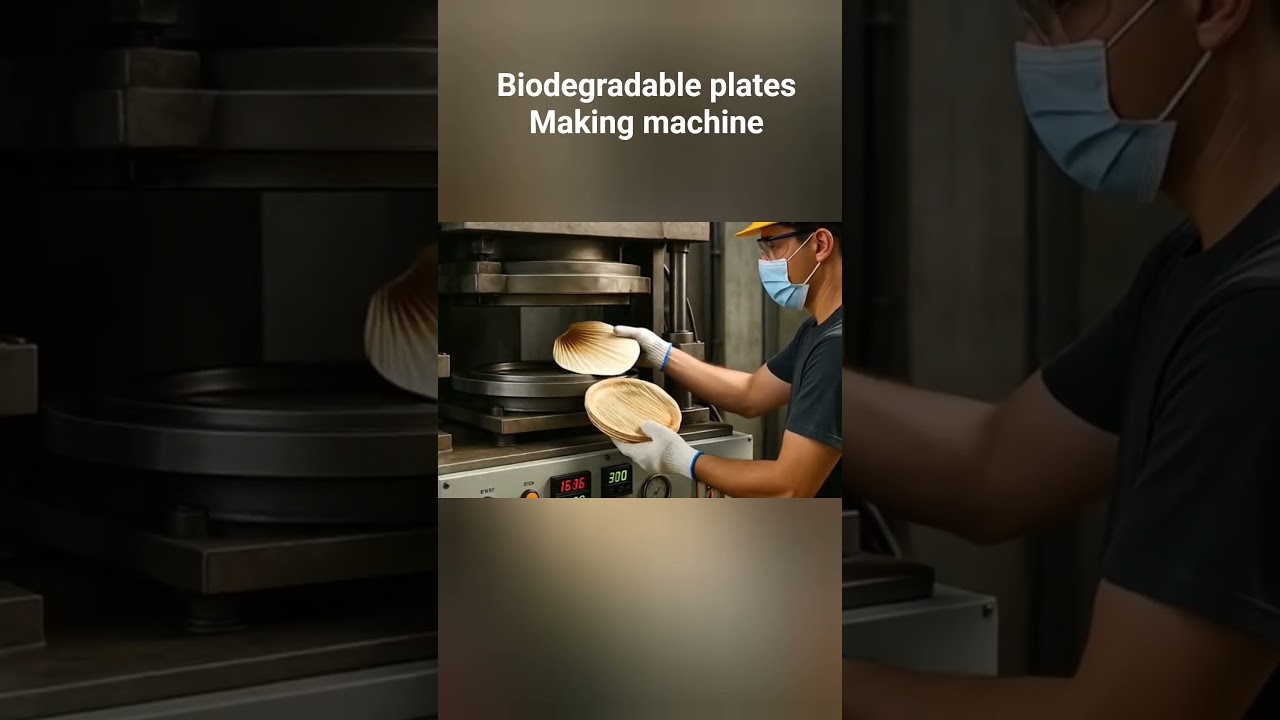 How Biodegradable Plates Are Made Raw Material Loading Process! 