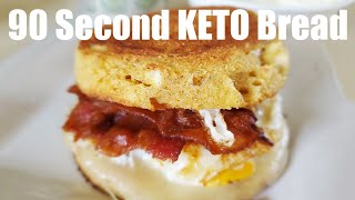 RECIPE: 90 Second Bread "McGriddle" Breakfast Sandwich #ketorecipes