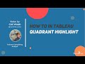 How To in Tableau in 5 Mins: Quadrant Highlight