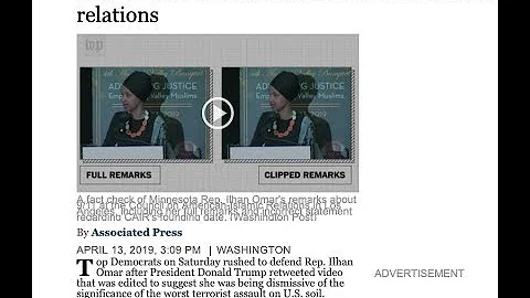 Ilhan Omar Is Right.  The Lies Must Stop!