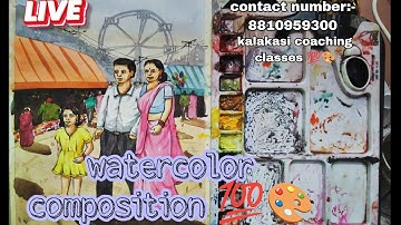 bfa entrance exam practical, BFA composition exam preparation water colour tutorial