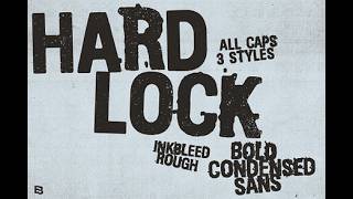 Hardlock: Rough Condensed Display Font — Bold, Distressed Typeface Pack