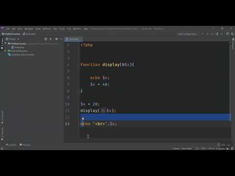 PHP passing arguments by value (the default) and passing by reference