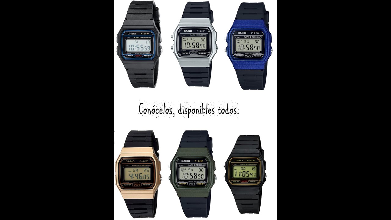 RELOJ CASIO F-91W correa nato 